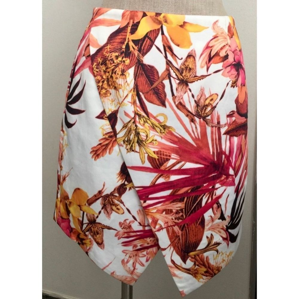 Anthropologie Cameo Colorful Oragami Wrap Skirt Size Medium